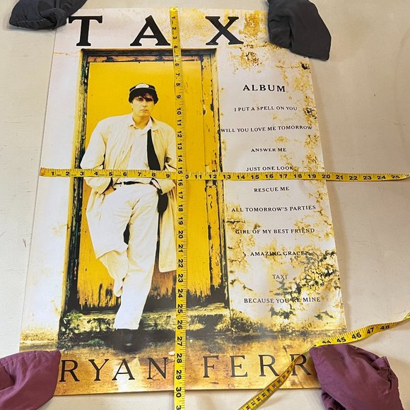 Bryan Ferry 1993 Taxi Promotional Poster, 20" x 30" - Picture 2 of 5